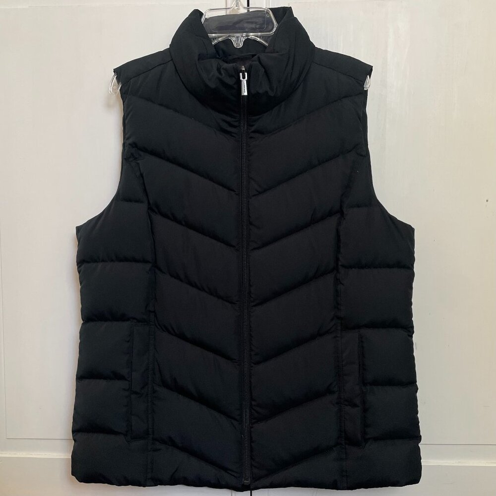 Lands' End Black Down-Blend Vest